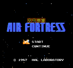 Air Fortress (Japan) Title Screen